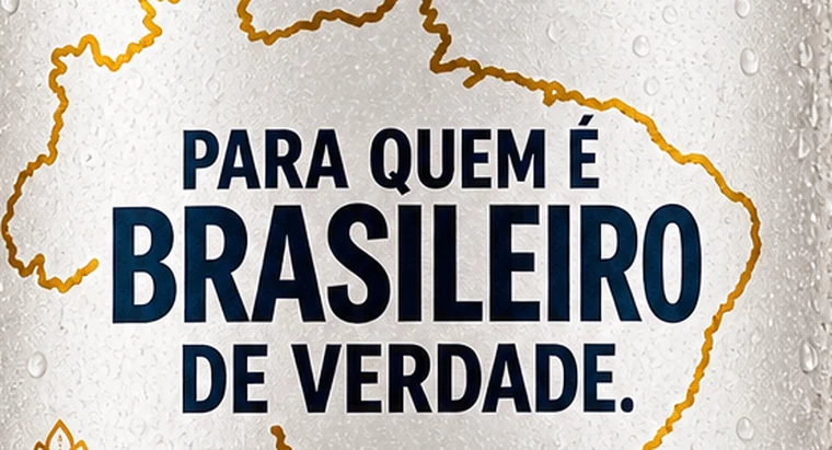 Mapa do Brasil no rótulo